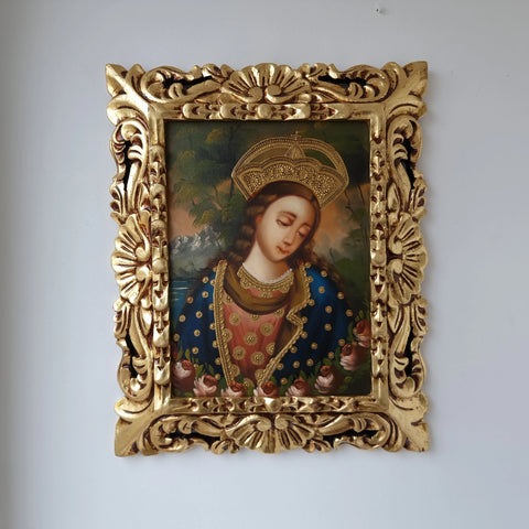 Descubre el arte religioso de las pinturas cuzqueñas: expresiones vibrantes que capturan la devoción y la historia cultural de Perú - Pintura Cuzqueña - Pintura Peruana - Arte Religioso - Escuela Cuzqueña - Virgen - Santos - Arcangel - Pintura Oleo