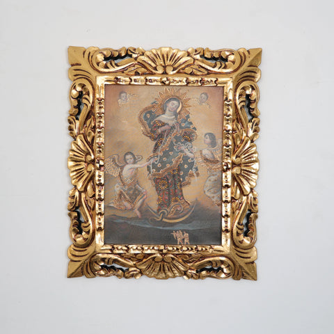 Descubre el arte religioso de las pinturas cuzqueñas: expresiones vibrantes que capturan la devoción y la historia cultural de Perú - Pintura Cuzqueña - Pintura Peruana - Arte Religioso - Escuela Cuzqueña - Virgen - Santos - Arcangel - Pintura Oleo