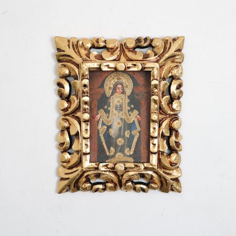 Pintura Cuzqueña con Marco "Medalla Milagrosa" 87