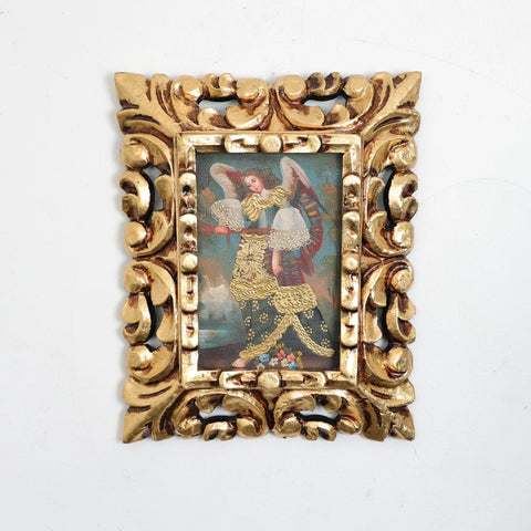 Pintura Cuzqueña con Marco "Arcangel San Miguel" 92