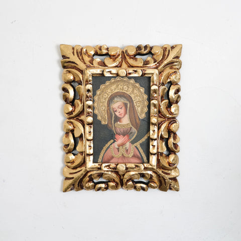 Pintura Cuzqueña con Marco " Madonna " 97