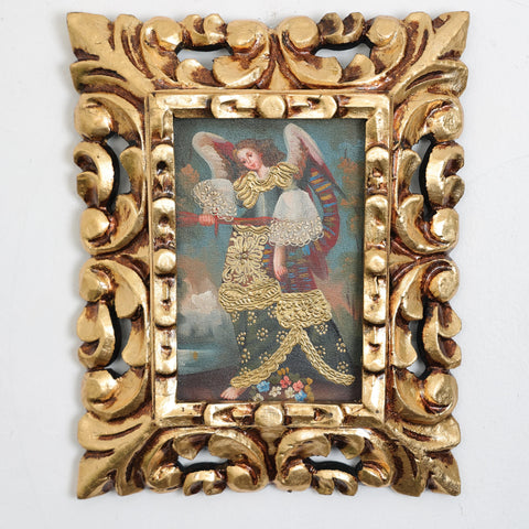 Pintura Cuzqueña con Marco "Arcangel San Miguel" 92
