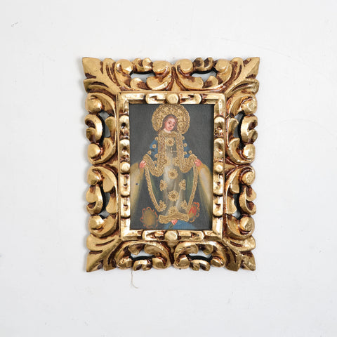 Pintura Cuzqueña con Marco "Medalla Milagrosa" 96