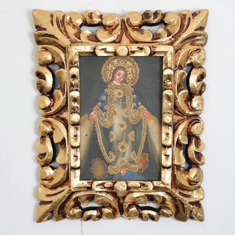 Pintura Cuzqueña con Marco "Medalla Milagrosa" 96
