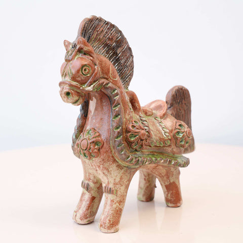 🐎✨ Caballo de Pucará Barroco Rústico 14 cm – Cerámica Artesanal ✨