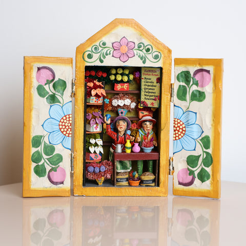 Retablo Andino " Floreria "