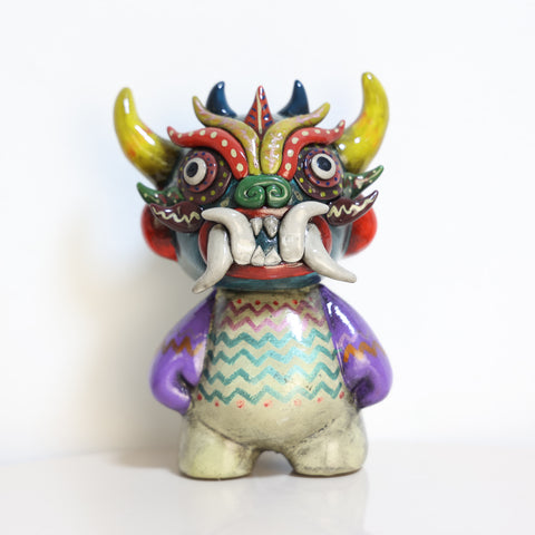 🧿 Ícaro Cerámico de la Diablada — Figura Decorativa Artesanal (15 cm)