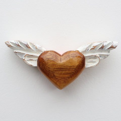 🤍 Corazón Alado Mini – Decoración Artesanal Vintage 🕊️