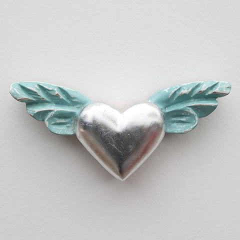 💎 Corazón Alado Mini – Decoración Artesanal Vintage 🕊️