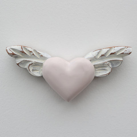💗 Corazón Alado Mini – Decoración Artesanal Vintage 🕊️