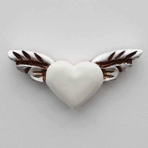 🤍 Corazón Alado Mini – Decoración Artesanal Vintage 🕊️