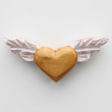 🤎 Corazón Alado Mini – Decoración Artesanal Vintage 🕊️