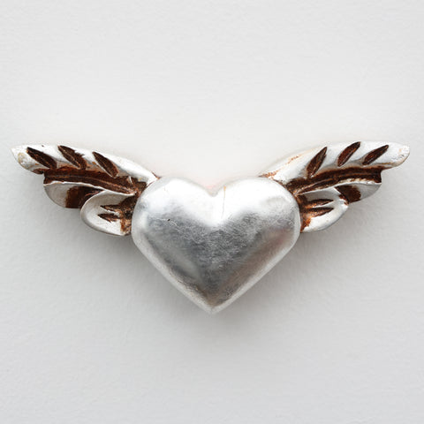 🤍 Corazón Alado Mini – Decoración Artesanal Vintage 🕊️