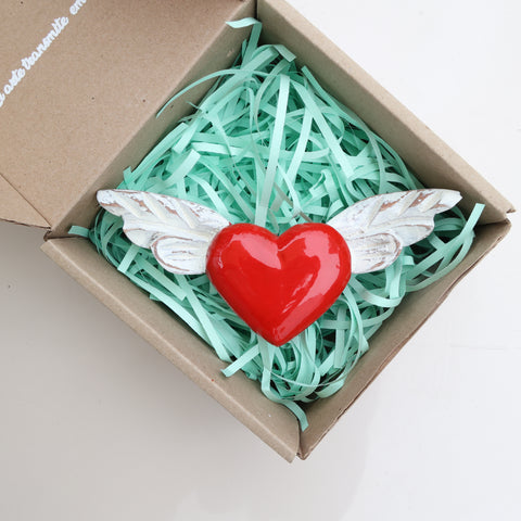 ❤️ Corazón Alado Mini – Decoración Artesanal