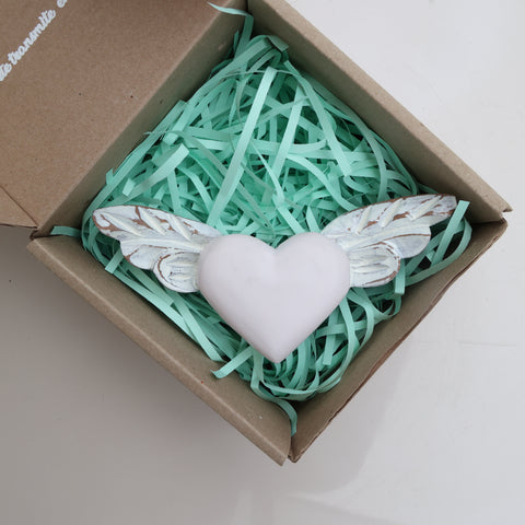 💗 Corazón Alado Mini – Decoración Artesanal Vintage 🕊️