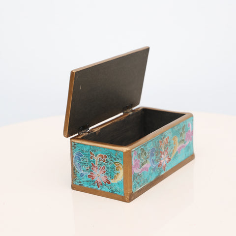✨📦 Cofre Decorativo de Vidrio Pintado a Mano ✨📦