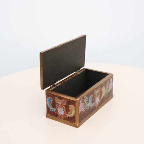 ✨📦 Cofre Decorativo de Vidrio Pintado a Mano ✨📦