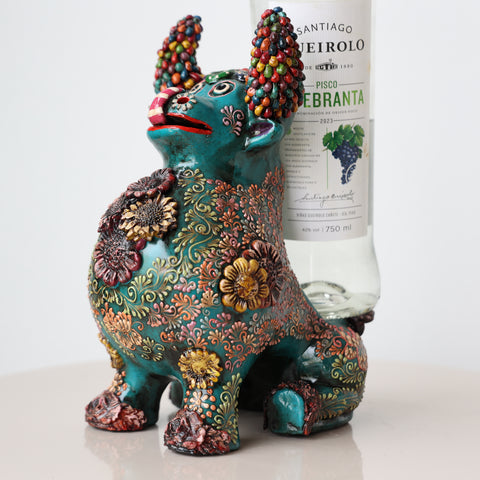 ✨🍷 Portavino Premium Toro Brocateado 25cm ✨🐂