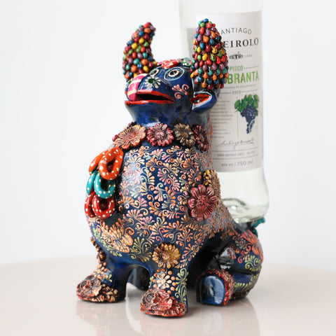 ✨🍷 Portavino Premium Toro Brocateado 25cm ✨🐂