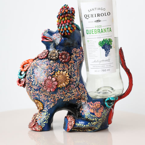 ✨🍷 Portavino Premium Toro Brocateado 25cm ✨🐂