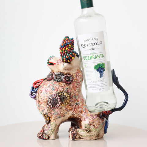 ✨🍷 Portavino Premium Toro Brocateado 25cm ✨🐂