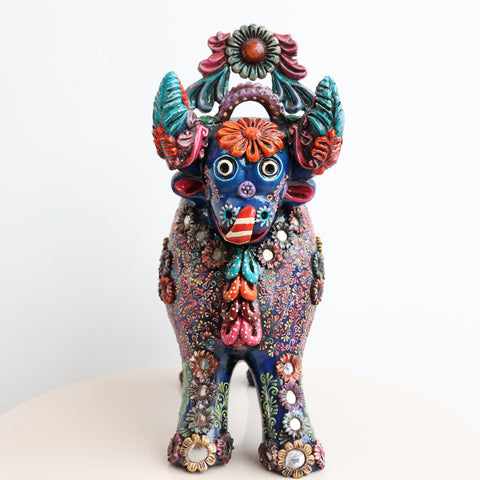 ✨🐂 Toro de Pucará 37cm Premium Brocateado – Edición Especial ✨🐂