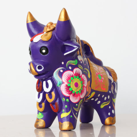 Toro de Pucará 13 cm – Cerámica Artesanal Peruana Decorativa Hecha a Mano