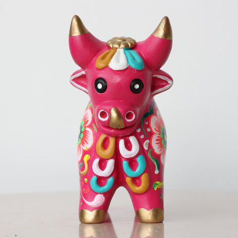 Toro de Pucará 13 cm – Cerámica Artesanal Peruana Decorativa Hecha a Mano