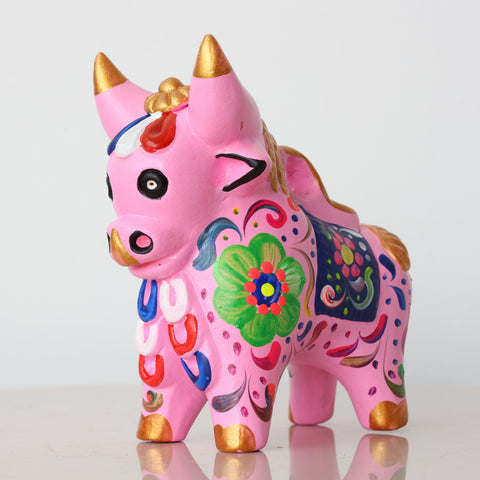 Toro de Pucará 13 cm – Cerámica Artesanal Peruana Decorativa Hecha a Mano