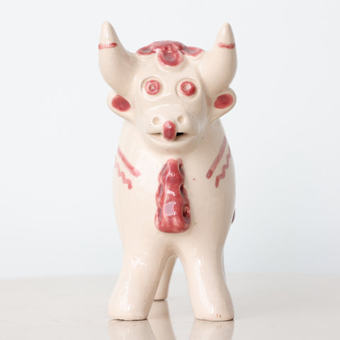 Toro de Pucará 13 cm – Cerámica Artesanal Peruana Decorativa Hecha a Mano