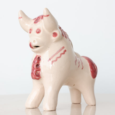 Toro de Pucará 13 cm – Cerámica Artesanal Peruana Decorativa Hecha a Mano