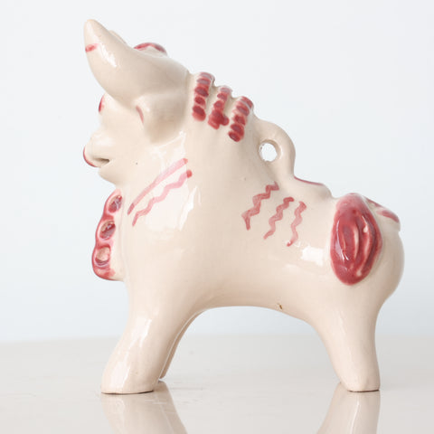 Toro de Pucará 13 cm – Cerámica Artesanal Peruana Decorativa Hecha a Mano
