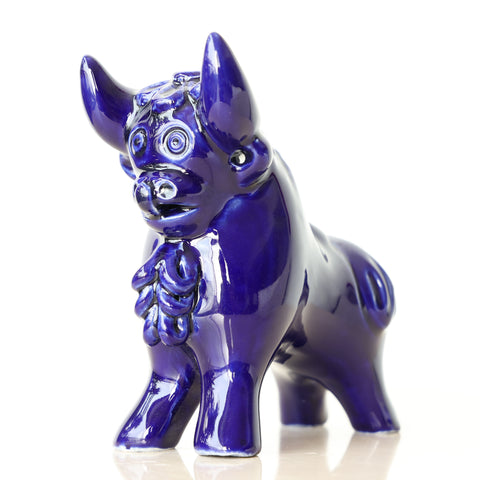 Toro de Pucará 13 cm – Cerámica Artesanal Peruana Decorativa Hecha a Mano