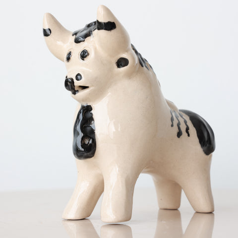 Toro de Pucará 13 cm – Cerámica Artesanal Peruana Decorativa Hecha a Mano