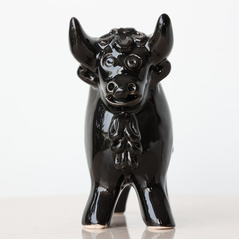 Toro de Pucará 13 cm – Cerámica Artesanal Peruana Decorativa Hecha a Mano