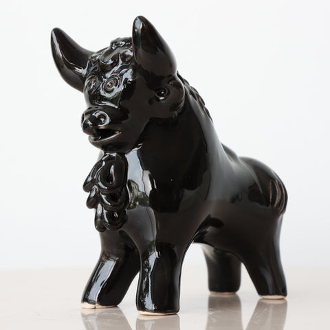 Toro de Pucará 13 cm – Cerámica Artesanal Peruana Decorativa Hecha a Mano