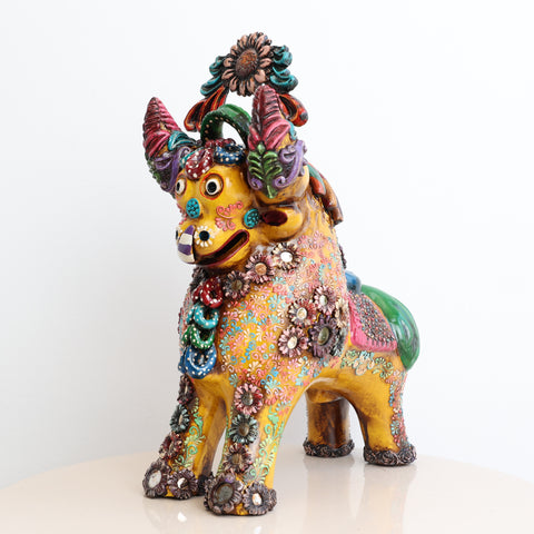 🐂 Toro de Pucará Premium Único 37 cm – Cerámica Artesanal Peruana Decorativa de Lujo