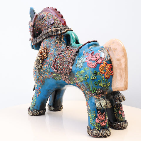 🐎💙 Caballo de Pucará Premium Azul 29 cm – Cerámica Artesanal ✨