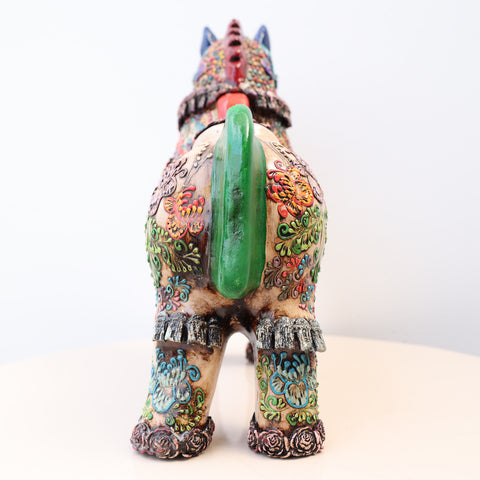 🐎🤍 Caballo de Pucará Premium Marfil 29 cm – Cerámica Artesanal ✨