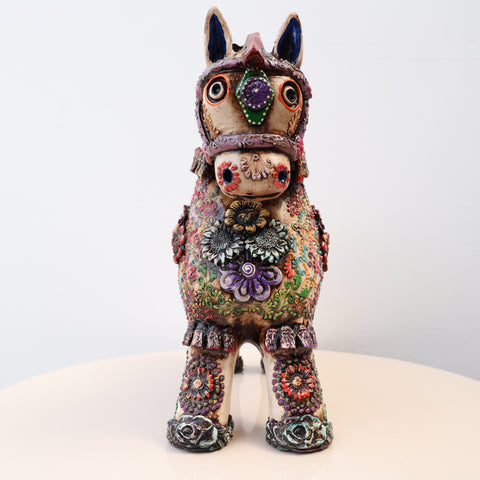 🐎🤍 Caballo de Pucará Premium Marfil 29 cm – Cerámica Artesanal ✨
