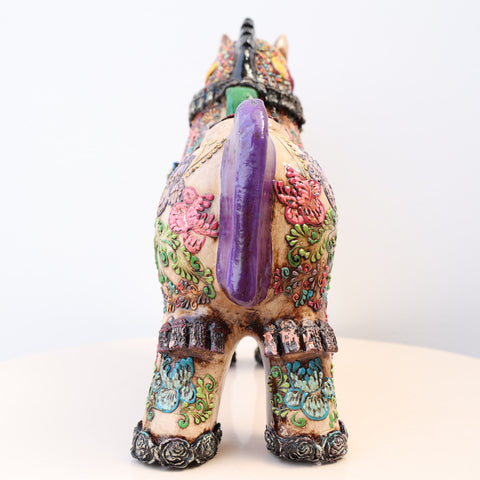🐎🤍 Caballo de Pucará Premium Marfil 29 cm – Cerámica Artesanal ✨