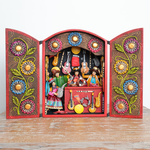 Descubre la magia de los Retablos Ayacuchanos: Arte tradicional peruano que cuenta historias con cada detalle hecho a mano. Perfectos para decorar tu hogar con el Arte Peruano- Retablo Ayacuchano- Artesanía Peruana- Echo a Mano - Decoración Artesanal