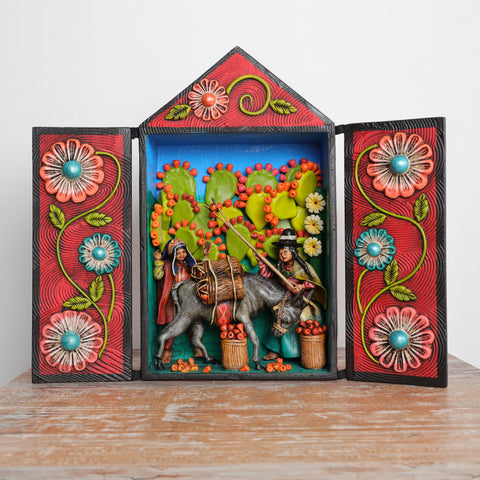 Descubre la magia de los Retablos Ayacuchanos: Arte tradicional peruano que cuenta historias con cada detalle hecho a mano. Perfectos para decorar tu hogar con el Arte Peruano- Retablo Ayacuchano- Artesanía Peruana- Echo a Mano - Decoración Artesanal