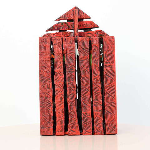 🌟✨ Retablo Andino Nacimiento Rojo de 25 cm ✨