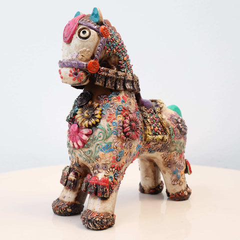 🐎✨ Caballo de Pucará Premium 20 cm – Cerámica Artesanal ✨
