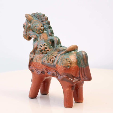 🐎✨ Caballo de Pucará Barroco Rústico 14 cm – Cerámica Artesanal ✨