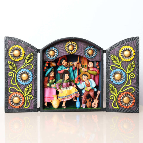 🎨✨ Retablo Andino Fiesta Tradicional ✨