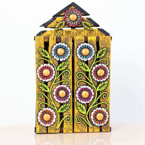 🌟✨ Retablo Andino Nacimiento Amarillo de 25 cm ✨