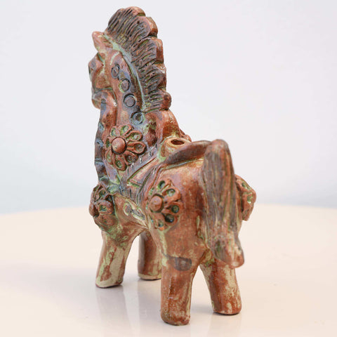 🐎✨ Caballo de Pucará Barroco Rústico 14 cm – Cerámica Artesanal ✨