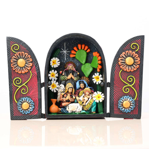 🌟✨ Retablo Andino Capilla “Nacimiento” de 14 × 22 cm ✨